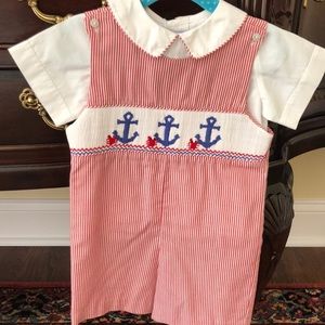 Vive lá fete boys shortall set. 18 months